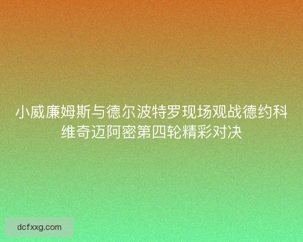 小威廉姆斯与德尔波特罗现场观战德约科维奇迈阿密第四轮精彩对决