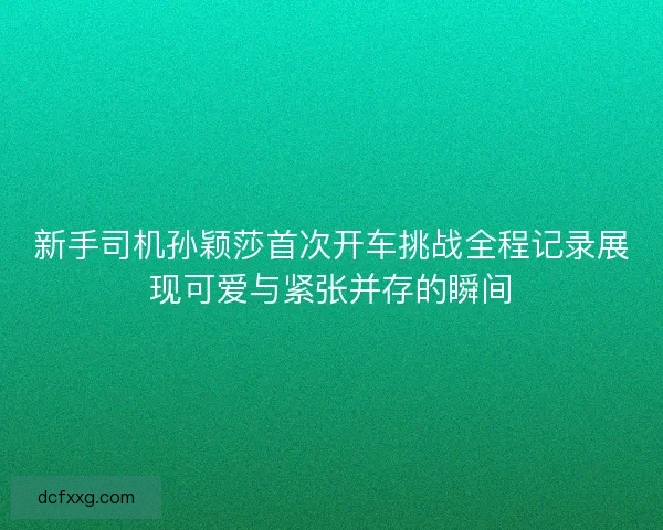新手司机孙颖莎首次开车挑战全程记录展现可爱与紧张并存的瞬间 新手司机孙颖莎首次开车挑战全程记录展现可爱与紧张并存的瞬间